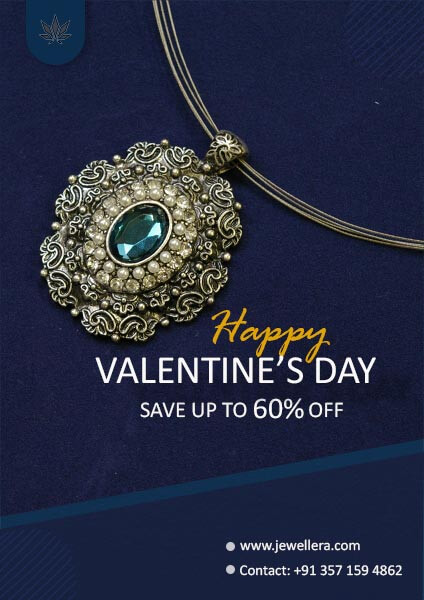 Valentine Day Jewelry Offer Poster