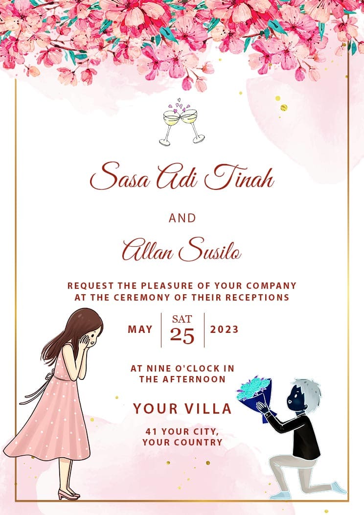 Wedding Reception Invitation Card