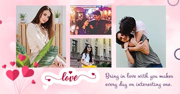 Valentine Day Photo Collage Facebook Post