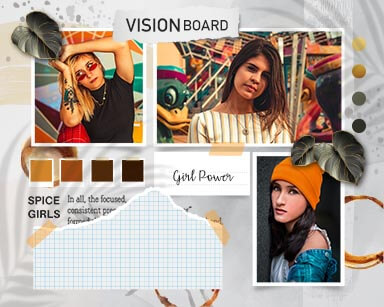 Girl Photo Collage Story Board Template
