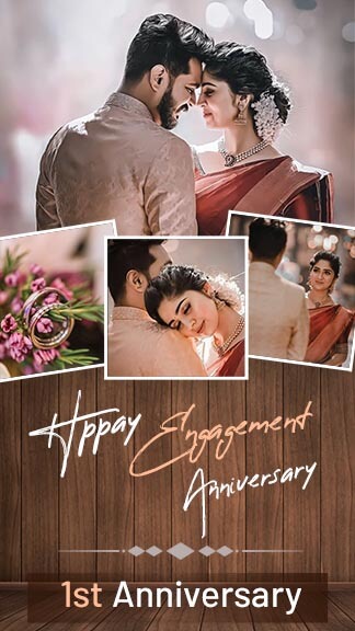 Happy Engagement Anniversary Instagram Wish Story Template