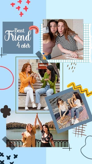 Friend Photo Collage Instagram Story Template