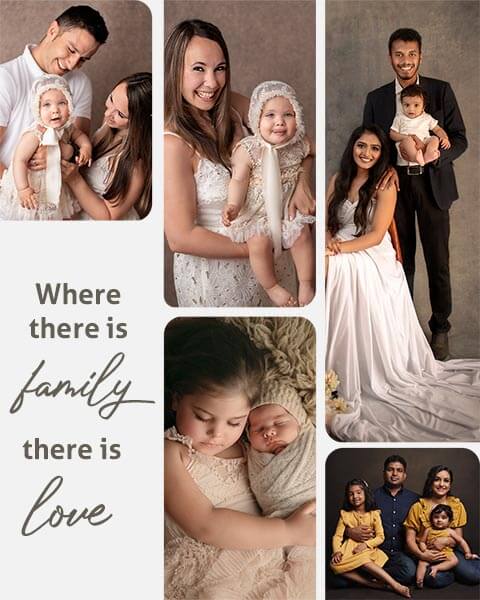 New Family Photo Collage Story Template