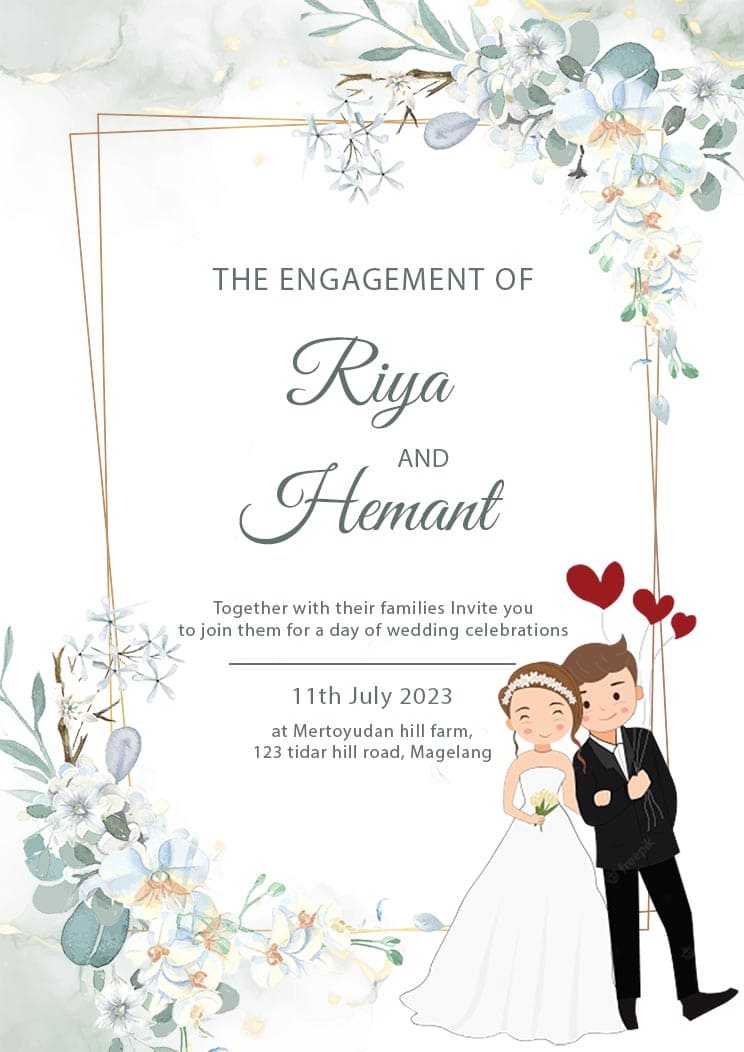 Engagement Invite Card