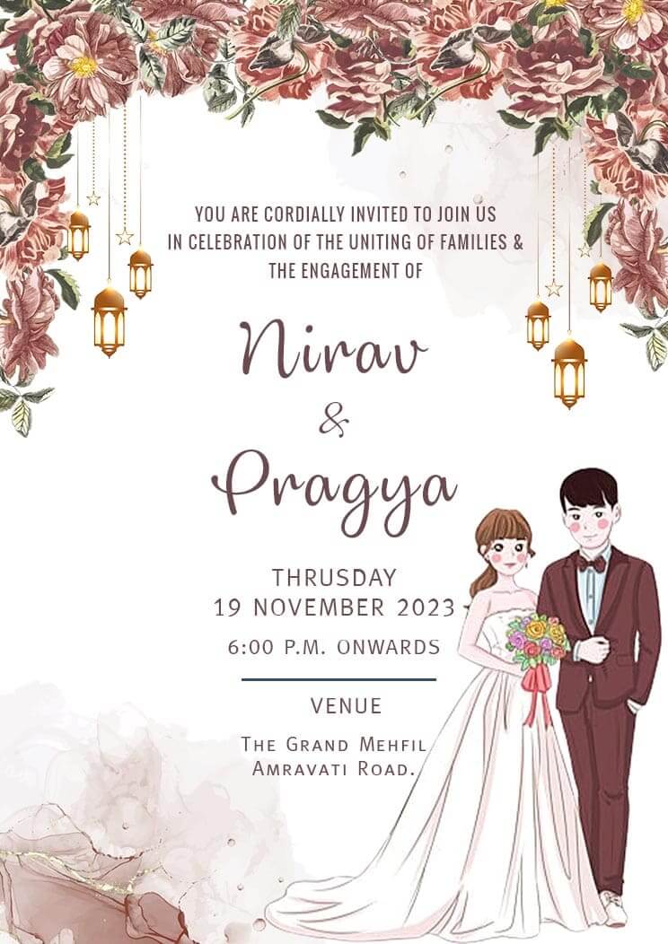 Engagement Invitation Card Download