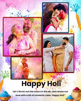 Happy Holi Photo Collage Maker Templates