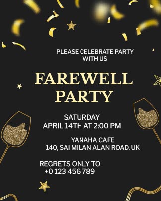 Farewell Party Invitation Instagram Story Template