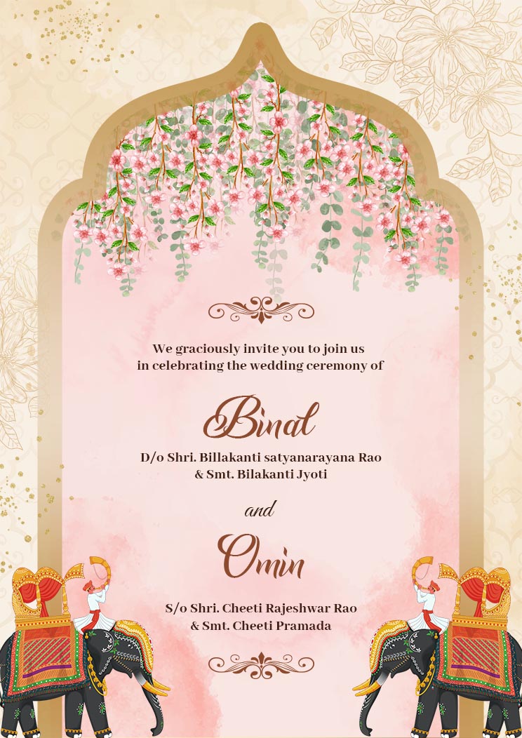 Hindu Traditional Wedding Invitation Templates