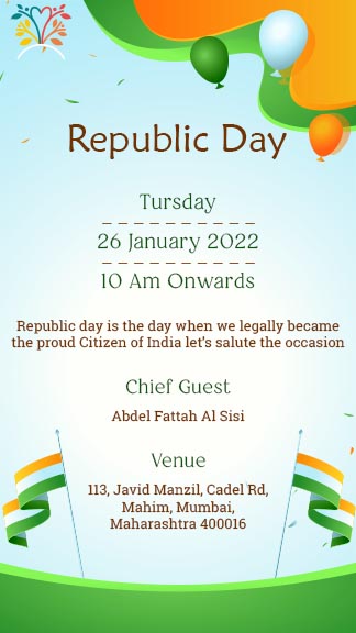 Republic Day Celebration Instagram Story Invitation