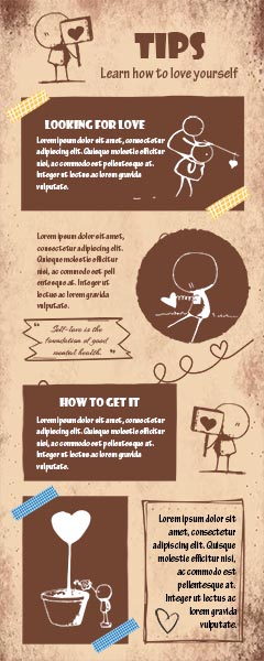 How To Love Your Self Infographic Template