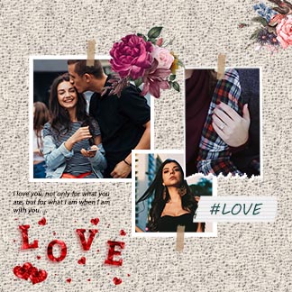 Love Photo Collage Social Media Post