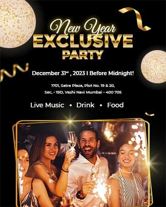 New Year Exclusive Party Invitation Card