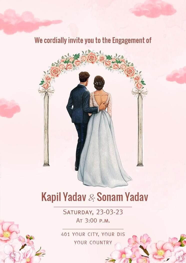 Best Engagement Celebration Invitation Card