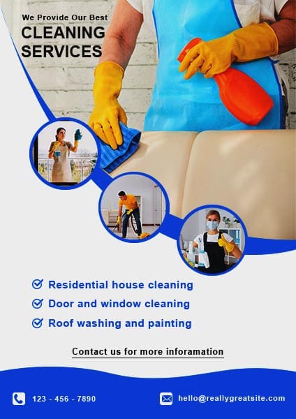 Cleaning Service Company Flyer Template