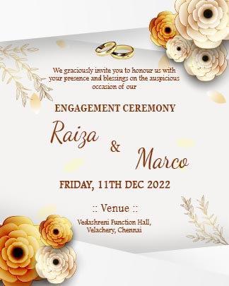 Beautiful Engagement Invitation Card