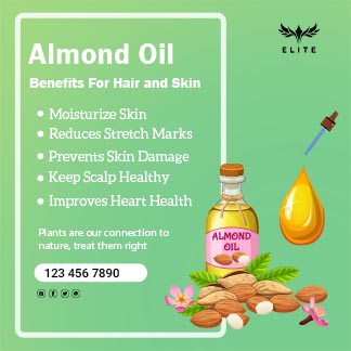 Almond Oil Product Post Template