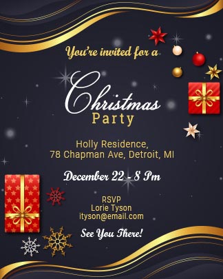 Free Christmas Party Invitation Template
