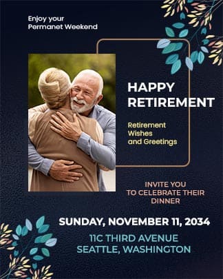 Retirement Celebration Invitetion Template