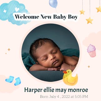 Welcome Baby Instagram Post