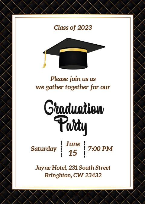 Graduation Party Invitation Card
