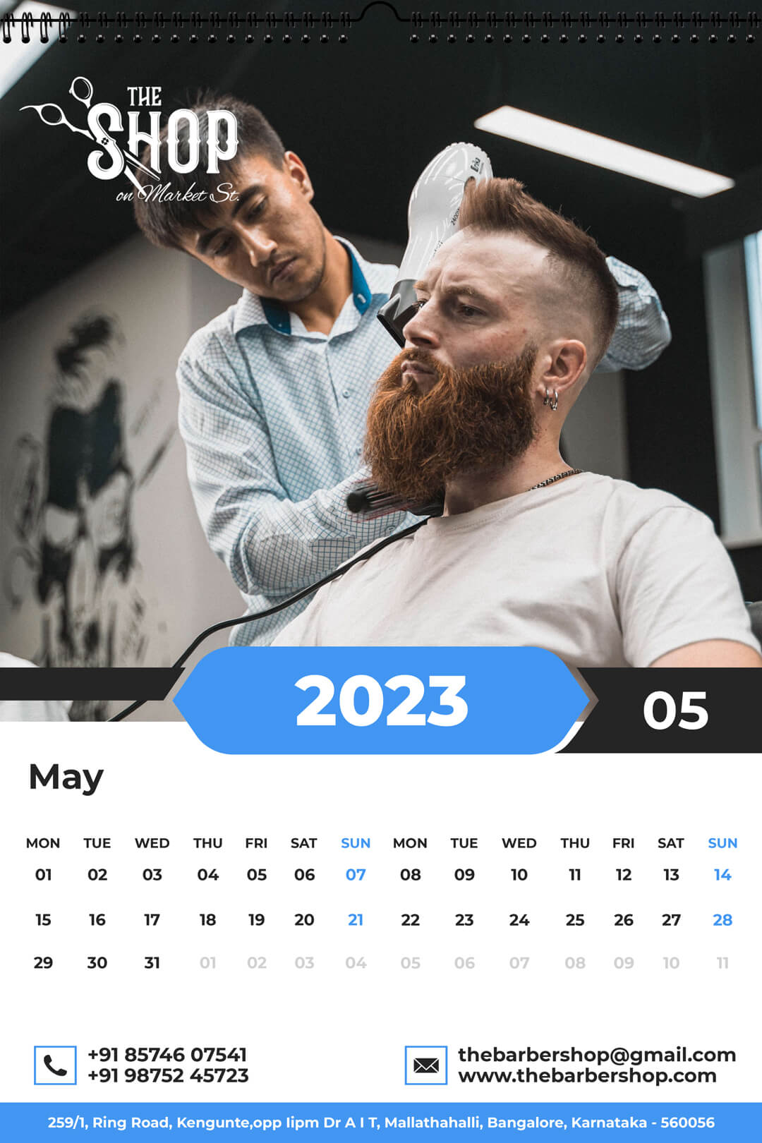 May 2023 Wall Portrait Calendar Template