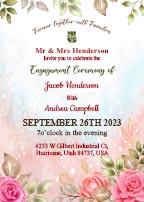 Engagement Ceremony Colourful Invitation Card