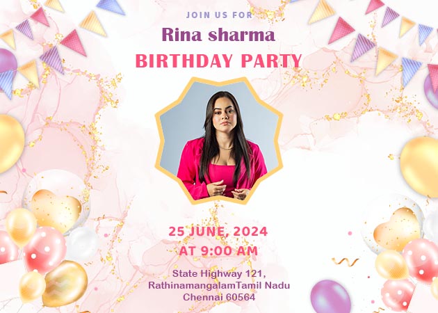 Best Birthday Party Celebration Invitation Template