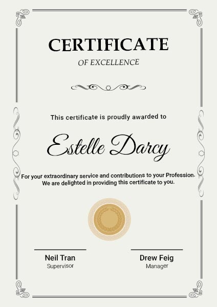 Free Professional Certificate Template