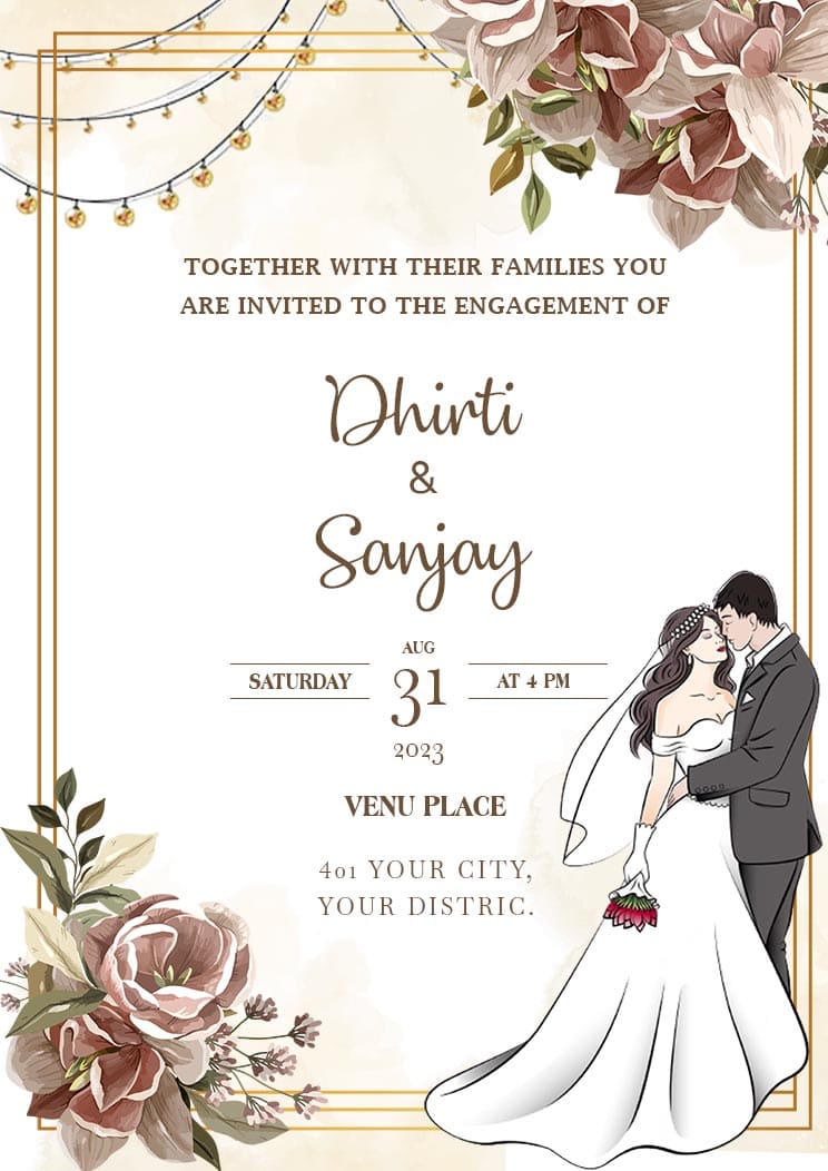 Engagement Celebration Invitation Card