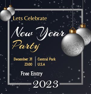 Simple New Year Party Invitation Post