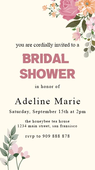Bridal Shower Invitation Instagram Story