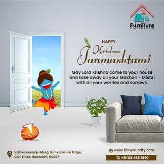 Happy Janmashtami Branding Post