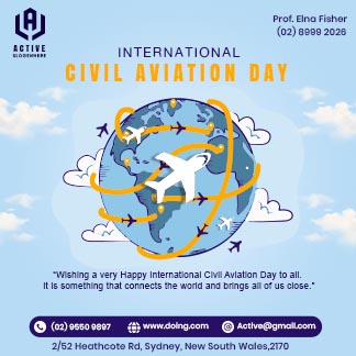 Colorful International Civil Aviation Day Post