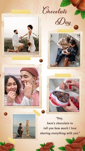 Happy Chocolate Day Instagram Photo College Story Template
