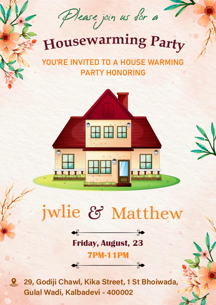 house warm party invitation