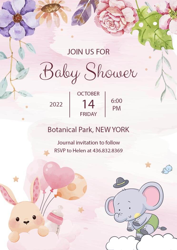 Best New Baby Shower Invitation Card