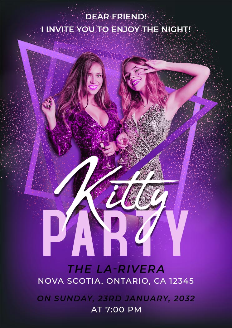 Kitty Party Party Celebration Flyer