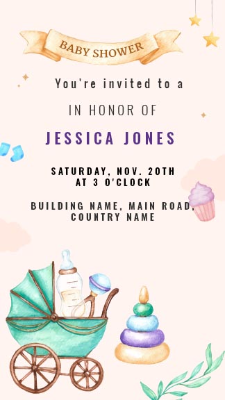 Baby Shower Story Invitation Download