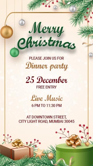 Christmas Party Invitation Story Template