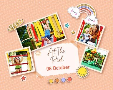 Children Photo Collage Story Template