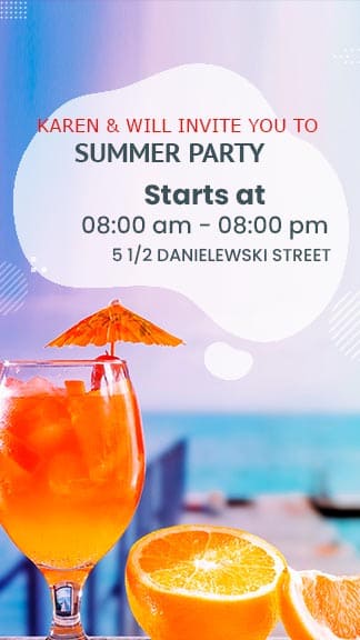 Summer Party Invitation Story Template