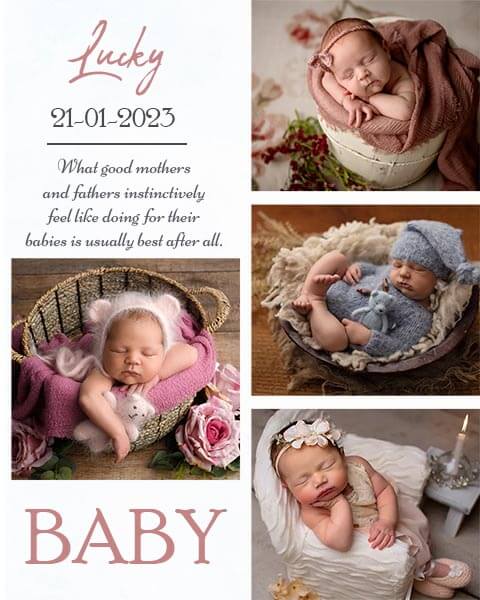Baby Photo Collage Template