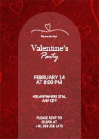 Valentine's Day Party Invitations Template