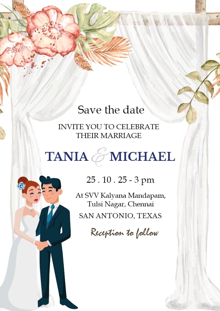 Save the Date Card For Wedding