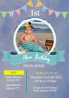 Birthday Girl Invitation Card Template