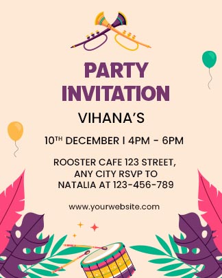 Party Invitation Template Free