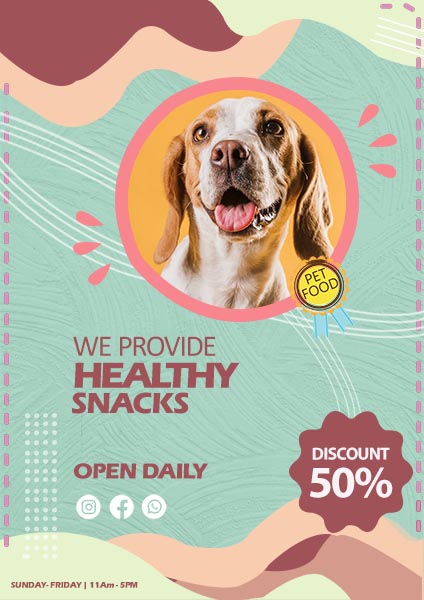We Provide Healthy Snacks Discount Template