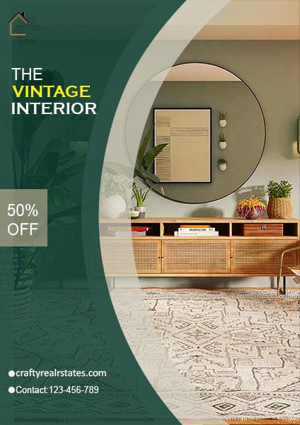 Home Interior Offer Poster Template