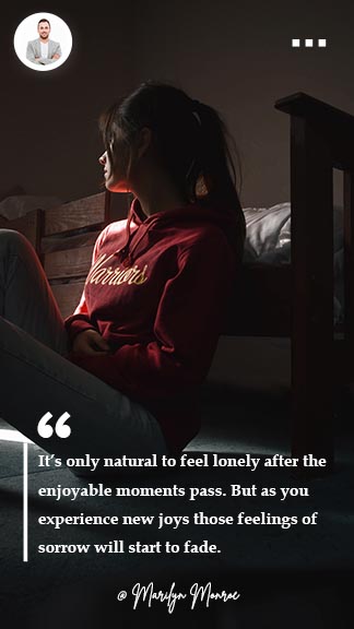 Alone Quotes Instagram Story Template
